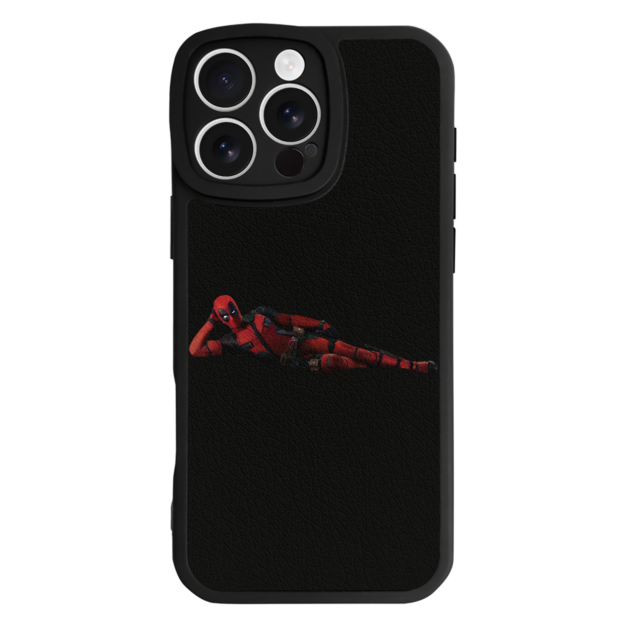 （画像用） Deadpool デッドプール 【iPhone 16シリーズ対応】シリコンスマホケース（レザー調） 材質：シリコン